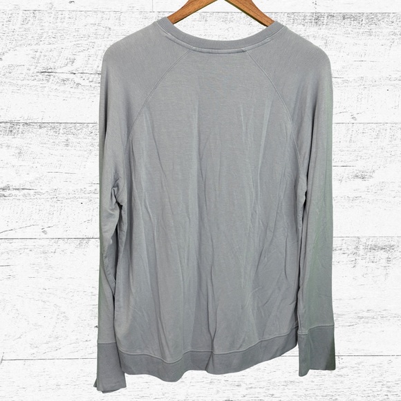 Athleta Gray Relaxed Sweater with Ribbed Accents - Picture 2 of 4